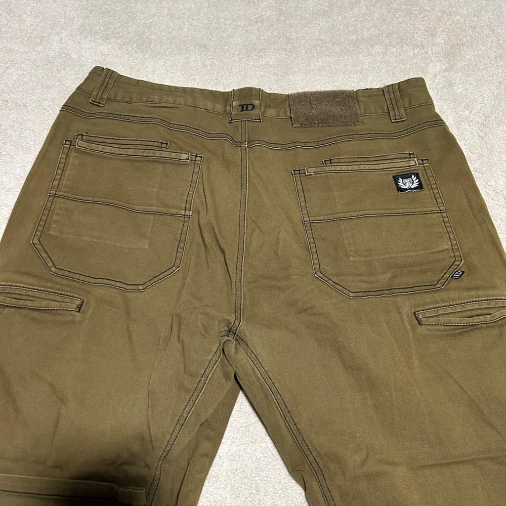 Carlos Ray Slim Fit Pants Mens 36 34 Olive Green Tactical Articulated Knee - Picture 9 of 10